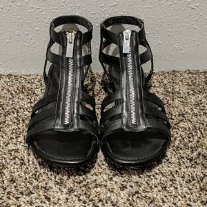 Cliffs by White Mountain Black Gladiator Sandals